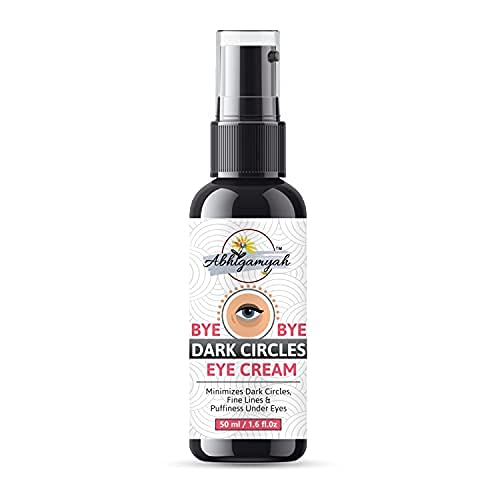 ABHIGAMYAH Under Eye Cream for Dark Circles & Wrinkles - Caffeine, Almond Milk, Vitamin C&E, Hyaluronic Acid, Retinol Enriched - 50ml (2 Pack) - Brighten & Hydrate for Dark Circles, Puffiness & Fine Lines - Perfect for Night & Day Use, Travel-Friendly Skincare Essential