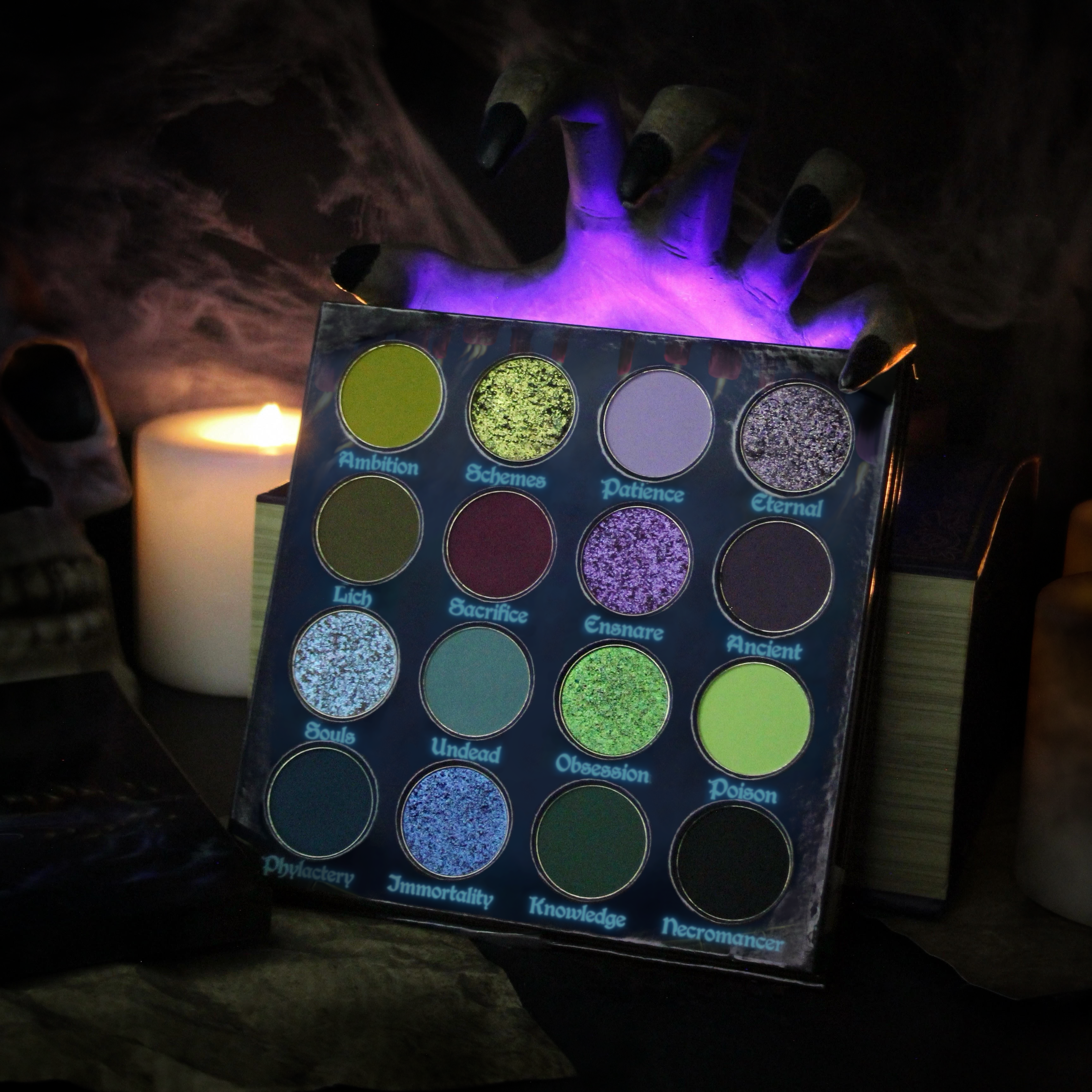 Harvest of Souls Eyeshadow Palette - 12 Highly Pigmented Matte & Shimmer Shades for Stunning Eye Makeup | Perfect for Halloween, Cosplay, and Night Out Looks