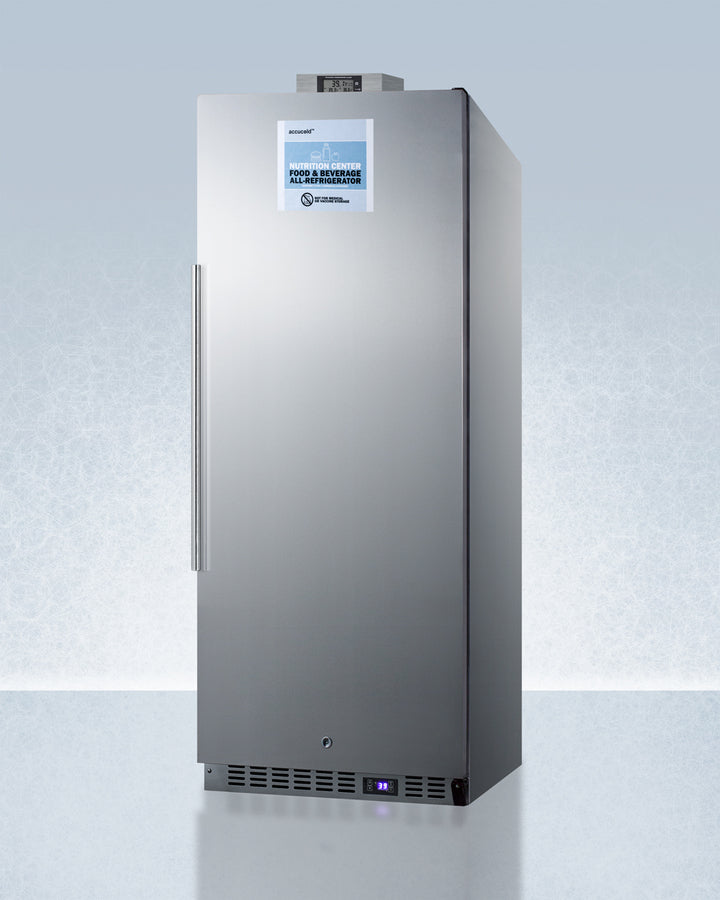 Accucold 24-Inch Wide Nutrition Center All Refrigerator - FFAR121SSNZ | Commercial Grade Medical Fridge for Labs, Pharmacies & Hospitals | Energy Efficient Stainless Steel Refrigeration Unit