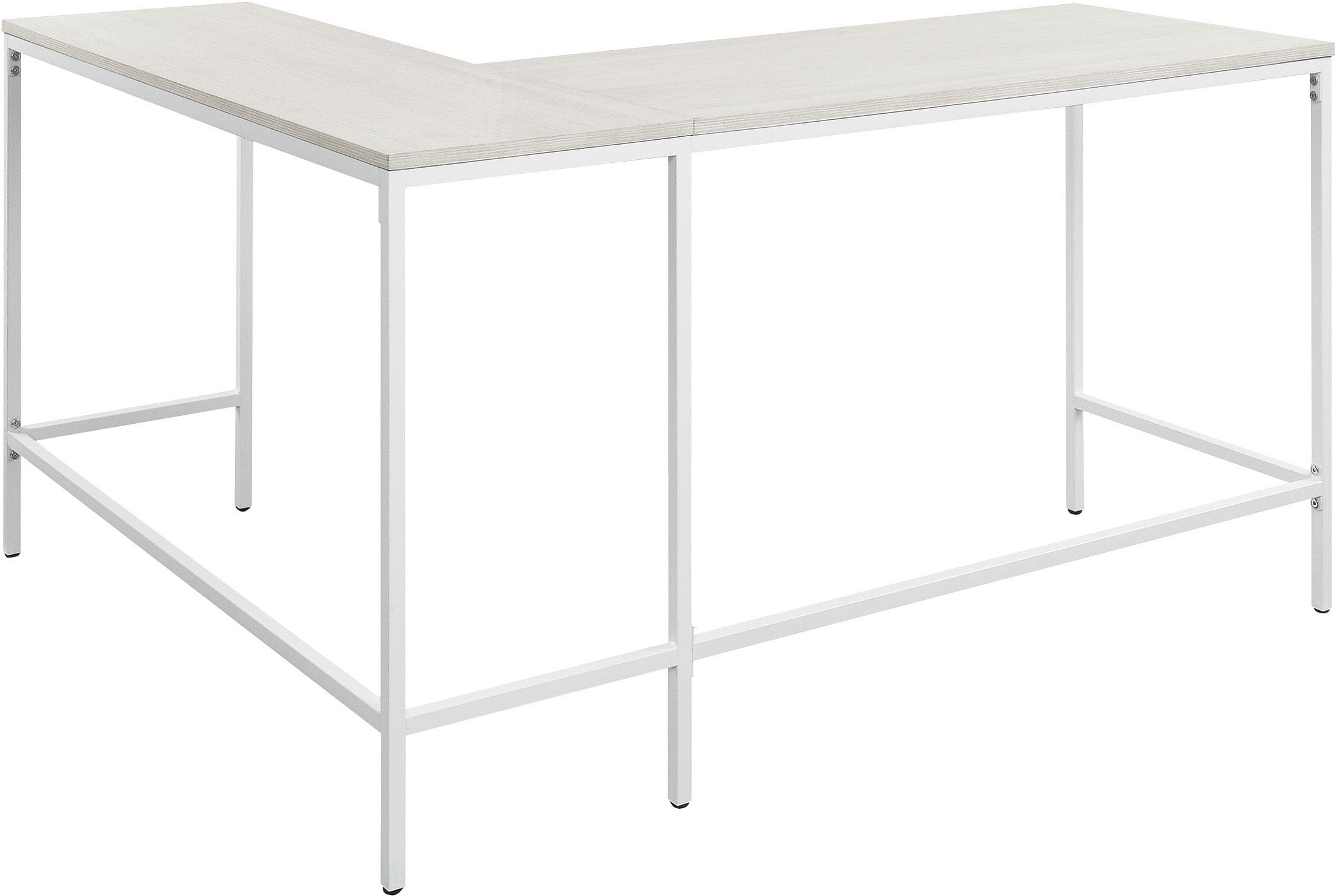 Office Star Contempo L-Shaped Desk [CNT41] - Modern Home Office Workstation for Small Spaces, Gaming & Study Desk with Sturdy Steel Frame
