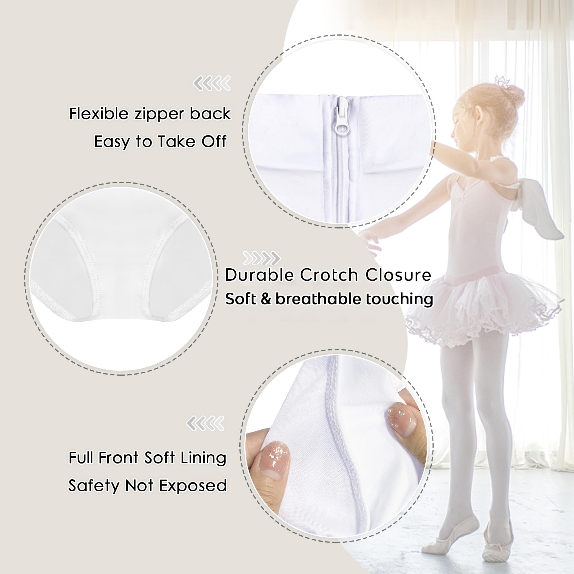 DANSHOW Girls Dance Leotards with Back M Straps - Ballet, Jazz & Gymnastics Performance Wear for Kids