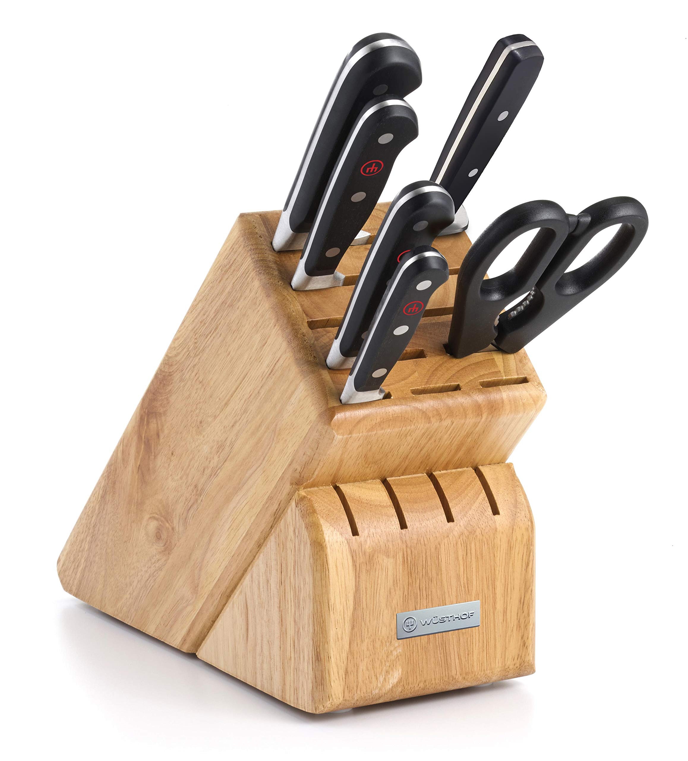 Premium 7-Piece Knife Set with Paring, Utility, Bread & Chef's Knives - Includes Honing Steel, Kitchen Shears & 13-Slot Storage Block - Perfect for Home Chefs, Cooking Enthusiasts & Professional Kitchens