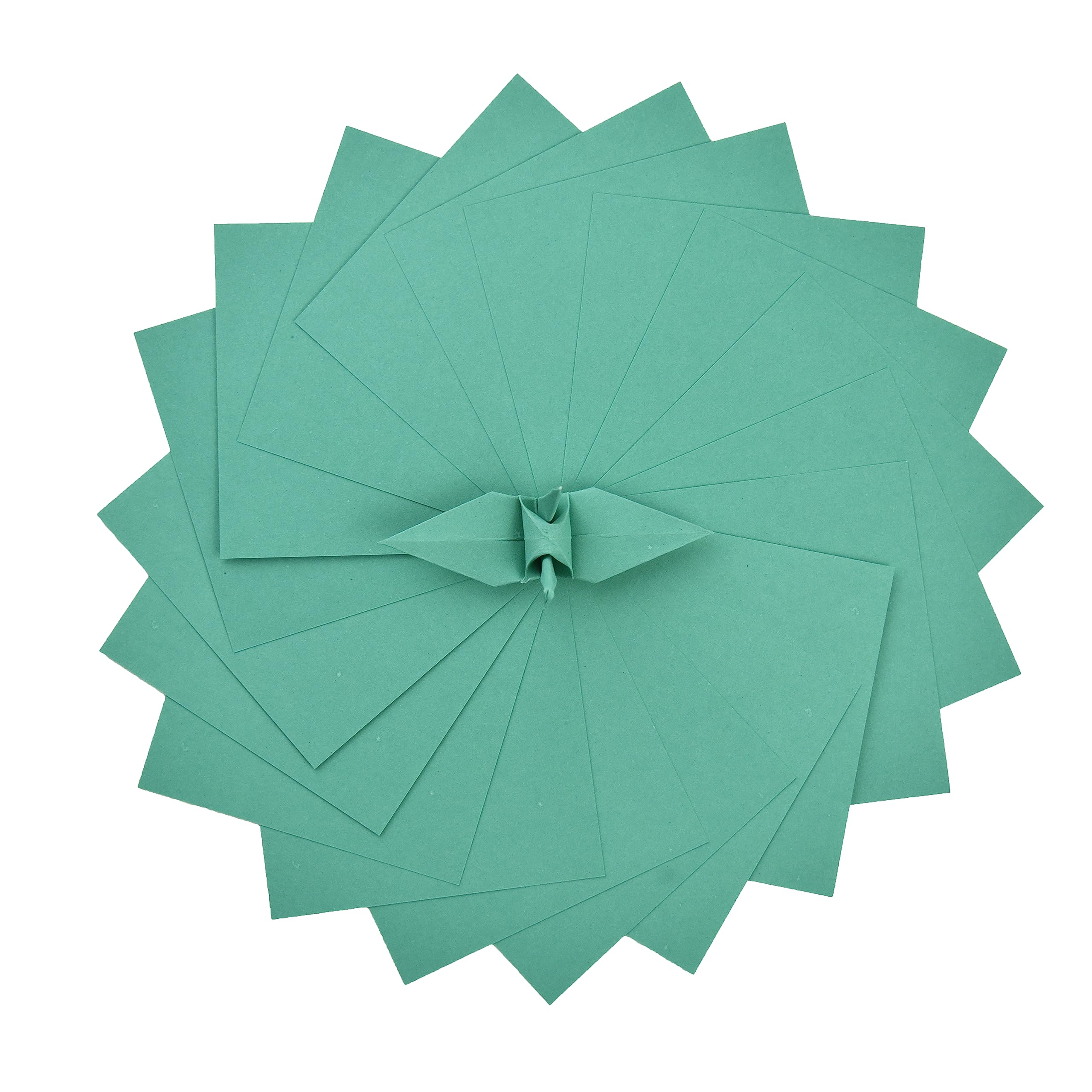 100 Sheets Double-Sided Jade Origami Paper - 3x3 Inch Square Folding Paper for Origami Cranes, DIY Crafts, Scrapbooking & Gift Wrapping - Premium Quality Easy Fold Paper (S21 Jade)