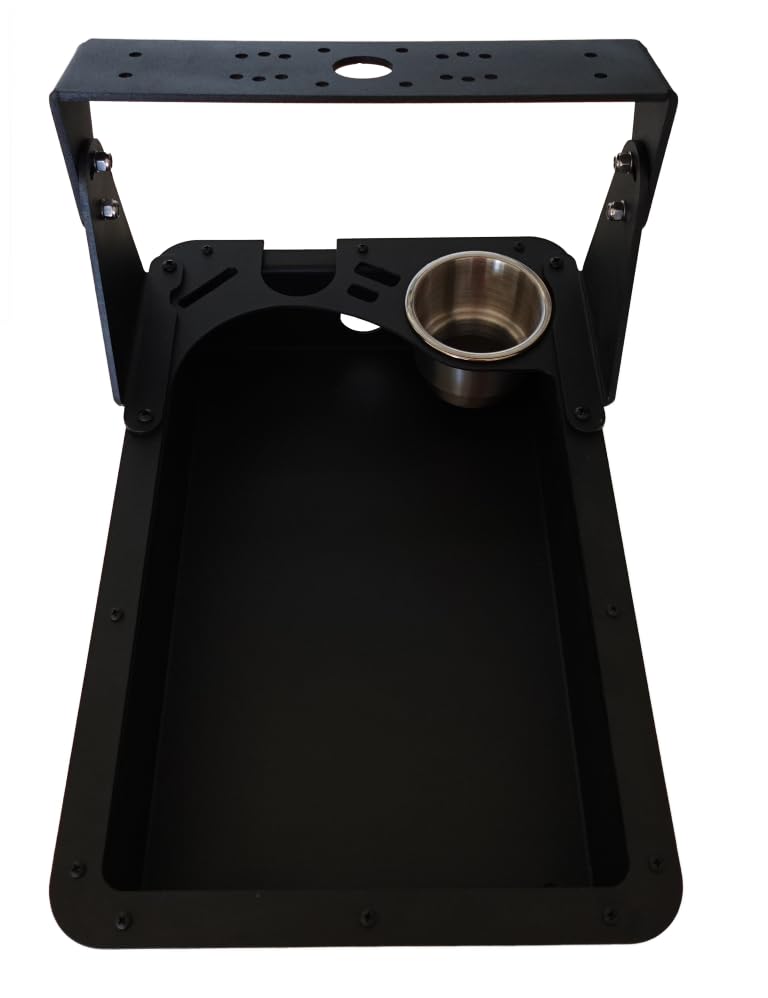 Baldwin Iron Works Recessed Trolling Motor Foot Pedal Pan Tray - Heavy Duty Aluminum Boat Accessory for Fishing & Marine Use (Tray Only)