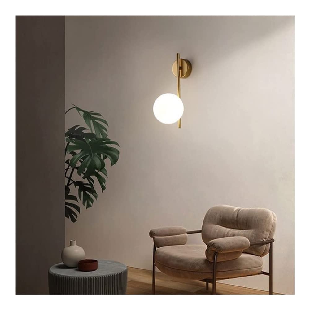 Modern Glass Ball Wall Sconce Lighting - G9 Bulb Wall Lamp with Metal Iron Frame for Living Room, Bedroom & Indoor Decor (Black) - Perfect for Ambient Lighting and Home Decoration