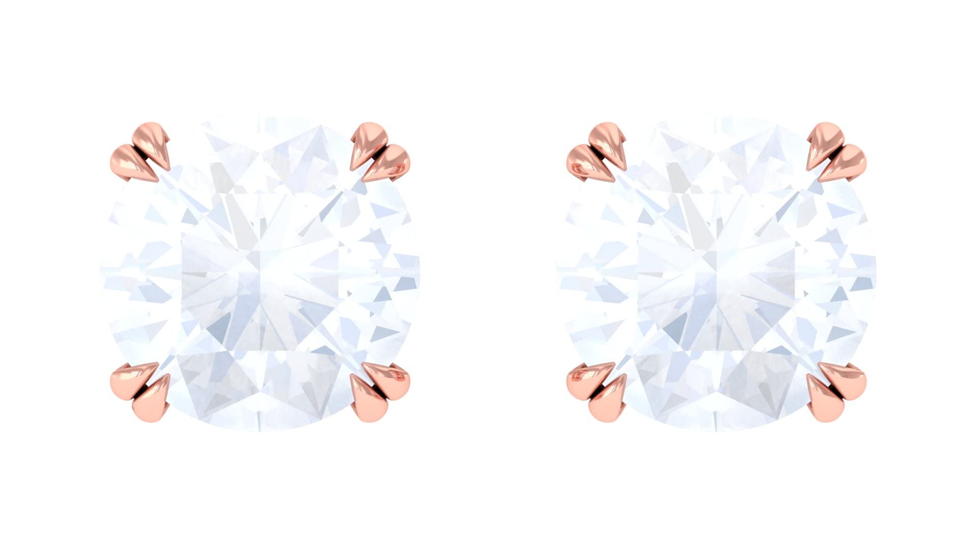 3/4 CT Moonstone Stud Earrings for Women - 14K Solid Gold Round Solitaire Studs | Perfect for Weddings, Anniversaries & Everyday Elegance