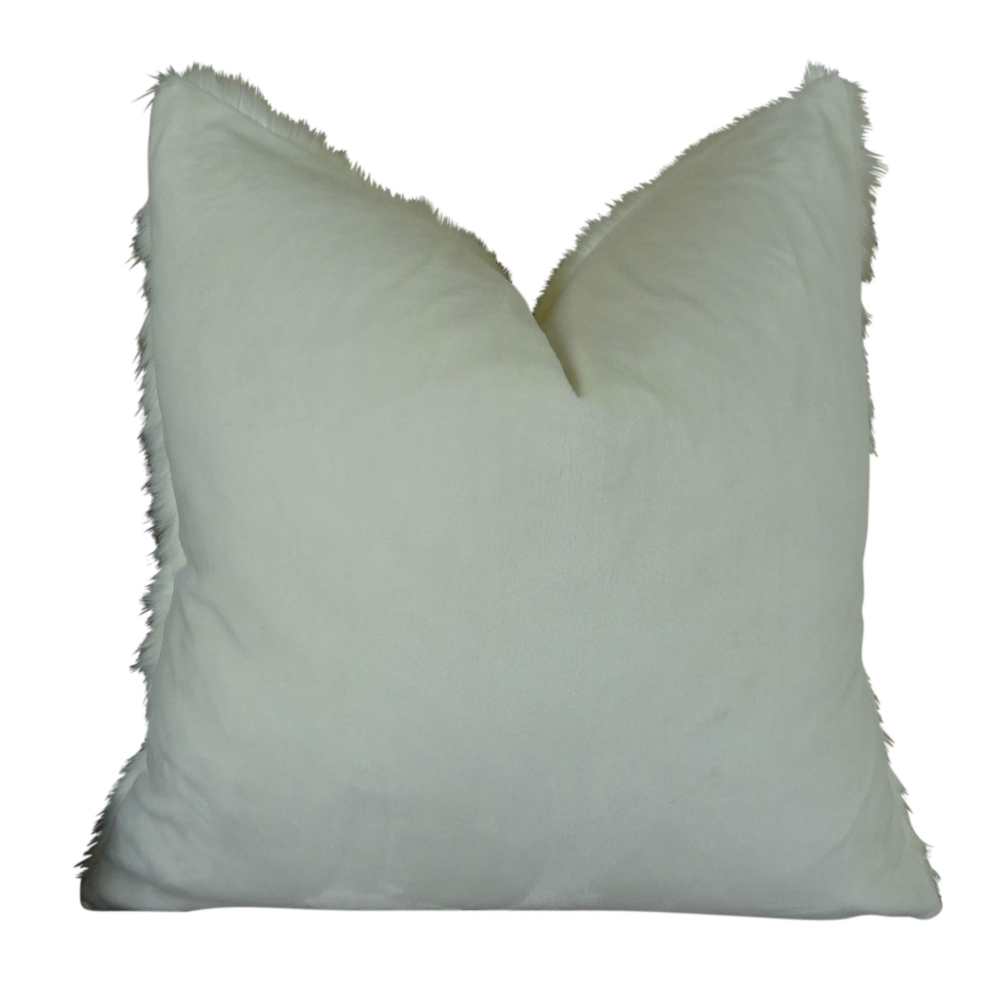 Plutus Arctic Fox Handmade Throw Pillow 20x30 Inches - Soft Decorative Cushion Cover for Sofa, Bed, Living Room - White Ivory Home Decor Gift