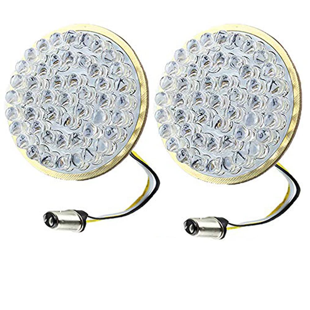 ZYTC 2 Inch LED Turn Signals with Running Light - Bullet Style Front 1157 LED Turn Signal Kit Compatible with Harley Motorcycles - Perfect for Daytime Visibility and Custom Bike Upgrades