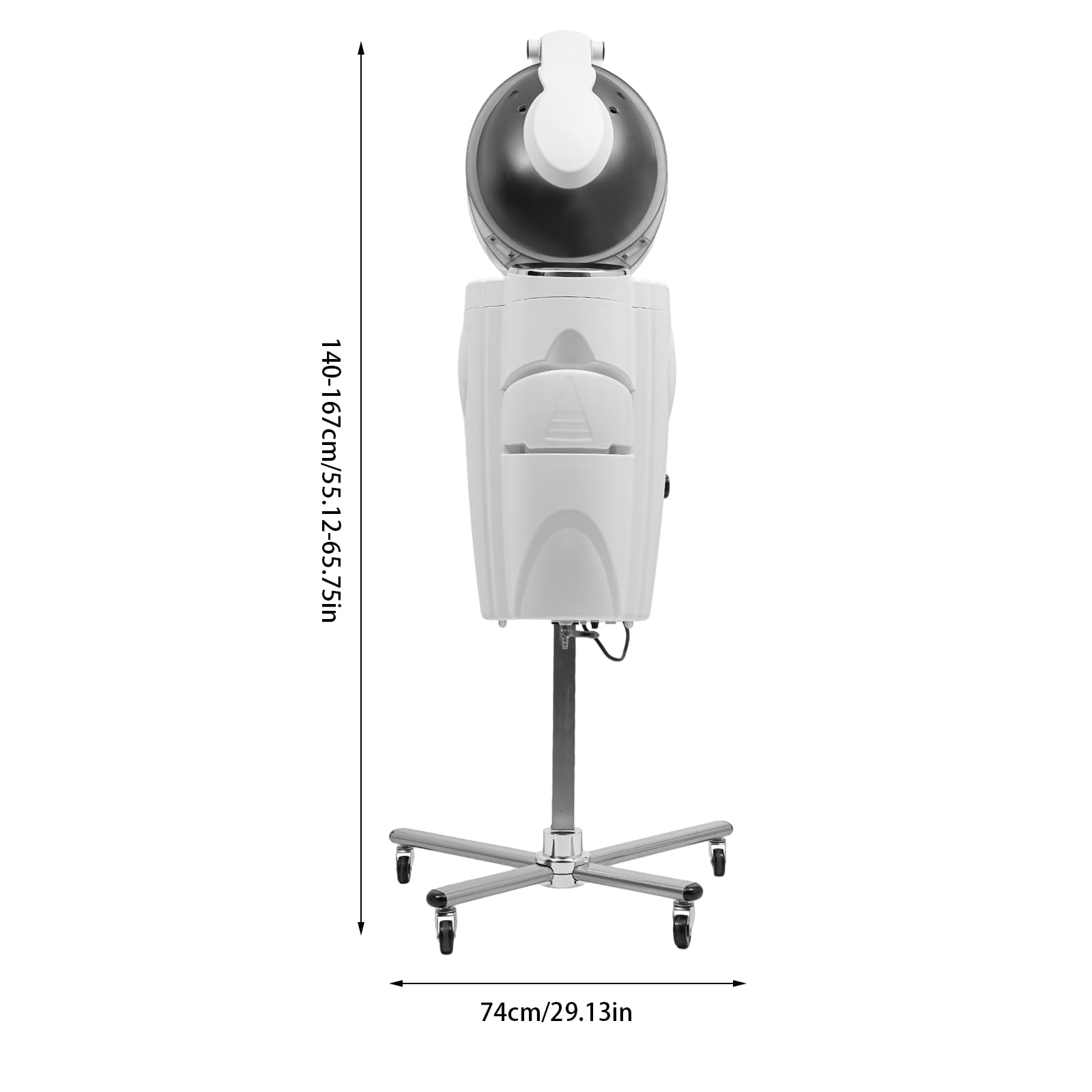 700W Professional Salon Hair Steamer with Micro Mist & 7-Color LED Lights - Hooded Standing Hair Dryer for Hair Coloring, Oil Treatment, Baking & Repair | Ozone Cold Fog Technology | Perfect for Salon & Home Hair Care (White)
