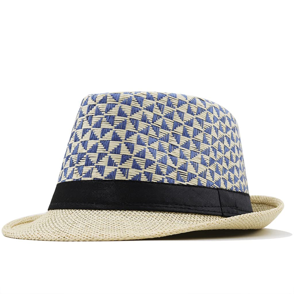 Stylish Khaki Panama Straw Hat for Men - Summer Sun Hat with Classic Design, Breathable & Lightweight (56-58cm) - Perfect for Beach Vacations, Outdoor Adventures & Casual Wear
