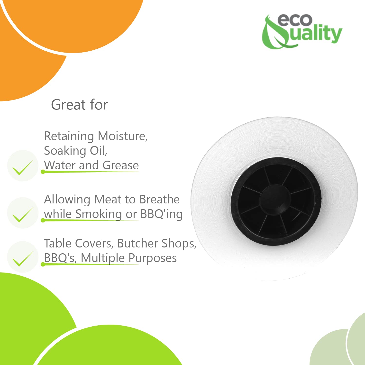EcoQuality Uncoated Unwaxed Butcher Paper Roll 15