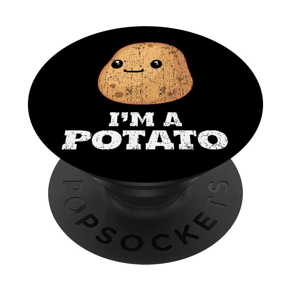 Funny Potato Graphic PopSockets - Swappable PopGrip for Phones | I'm A Potato Vegetables Chips Eater Design | Perfect for Potato Lovers, Foodies & Humor Fans