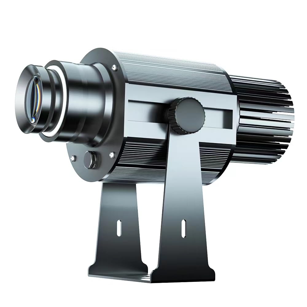 GOBO Projector Square LED Logo Projector - 20W Waterproof IP44 Rotating Advertising Light for Business, Stage, Indoor & Outdoor Use - Perfect for Events, Weddings, and Brand Promotions