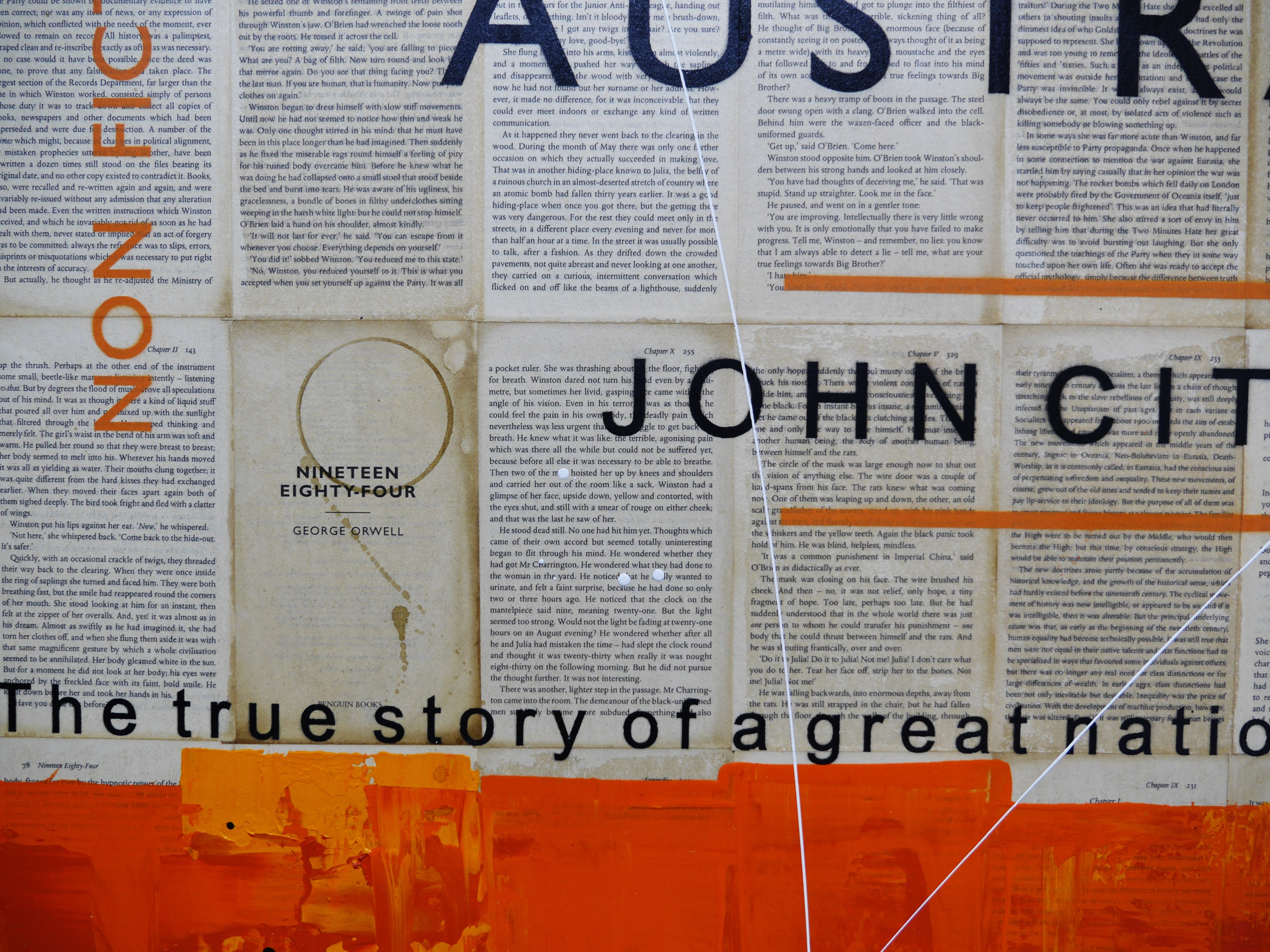 Say G'day 140cm x 100cm Australiana Urban Pop Art Canvas Painting - Perfect for Book Club Decor, Living Room Wall Art & Australian-Themed Interior Design