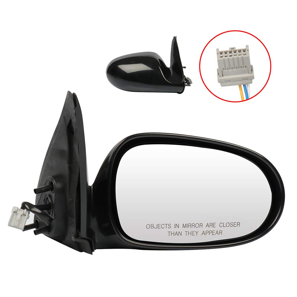 SCITOO Right Passenger Side View Mirror Compatible with 2000-2009 Nissan Sentra - Power Non-Folding Exterior Replacement Mirror (Black, Part #NI1321133) - Perfect for Car Repair & Auto Body Replacement