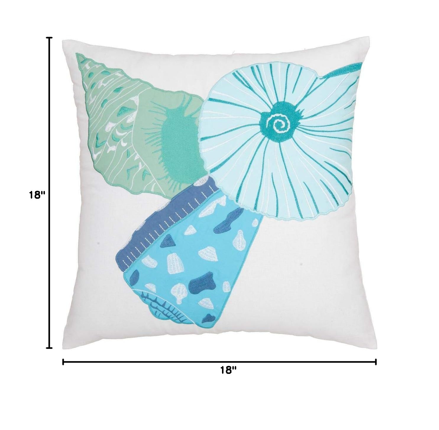 Caribbean Splash Nautical Throw Pillow Covers 18x18 Inch - Tropical Beach Decor for Sofa, Bedroom & Outdoor Patio - Waterproof & UV Resistant
