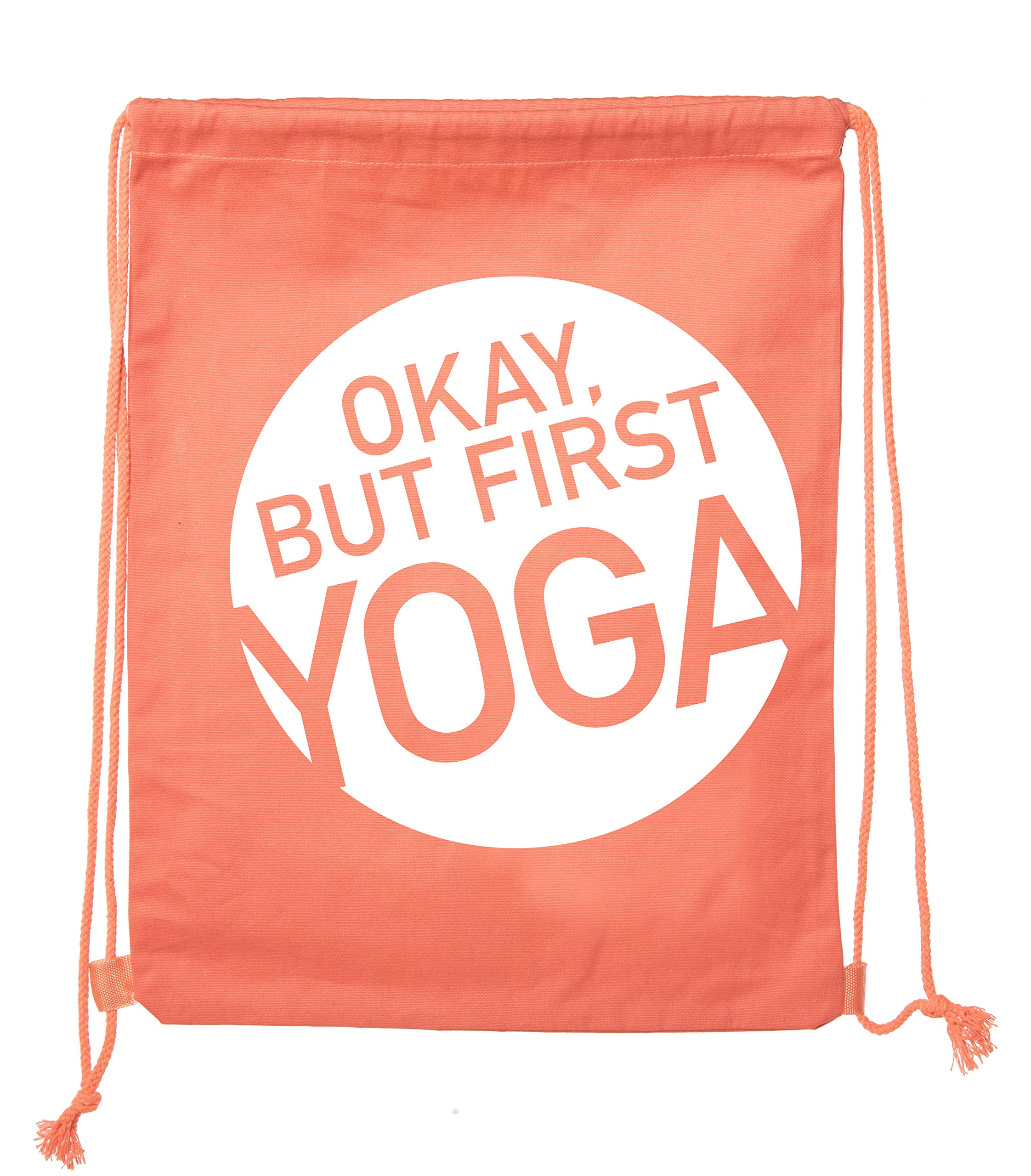 Premium Cotton Drawstring Yoga Gym Bag for Yoga Blocks, Clothes & Accessories - Lightweight & Durable Workout Bag for Yoga, Gym, Travel & Fitness Classes