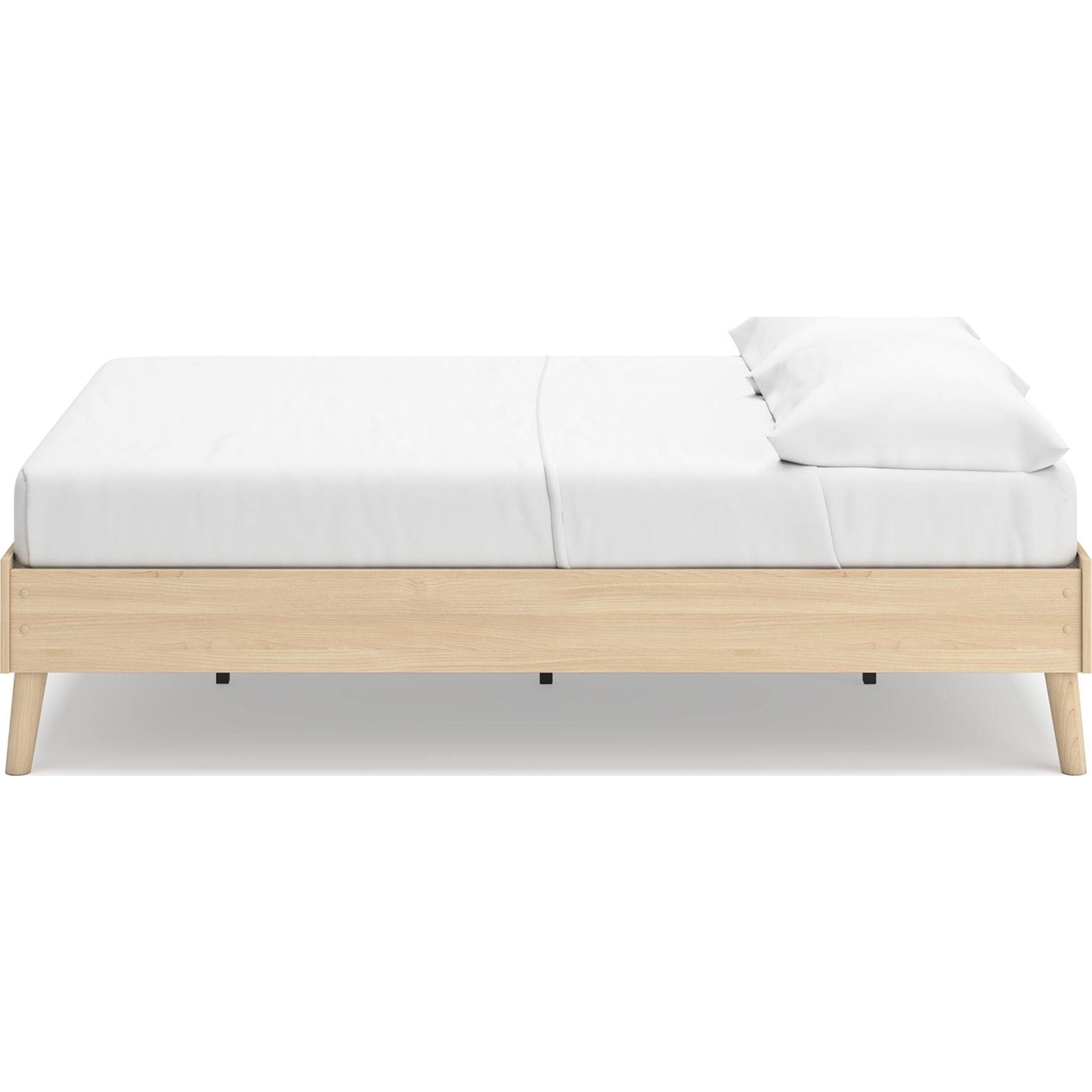 Cabinella Full Size Platform Bed Frame - Sturdy Wooden Bed Base with Underbed Storage Space | Perfect for Modern Bedrooms, Guest Rooms & Small Apartments