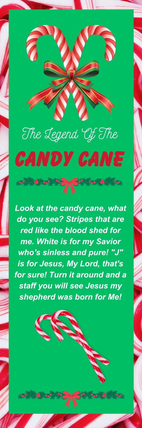 50 Pack Christmas Candy Cane Bookmarks - Holiday Gift for Book Lovers, Teachers, Students - Perfect for Stocking Stuffers, Party Favors & Classroom Rewards