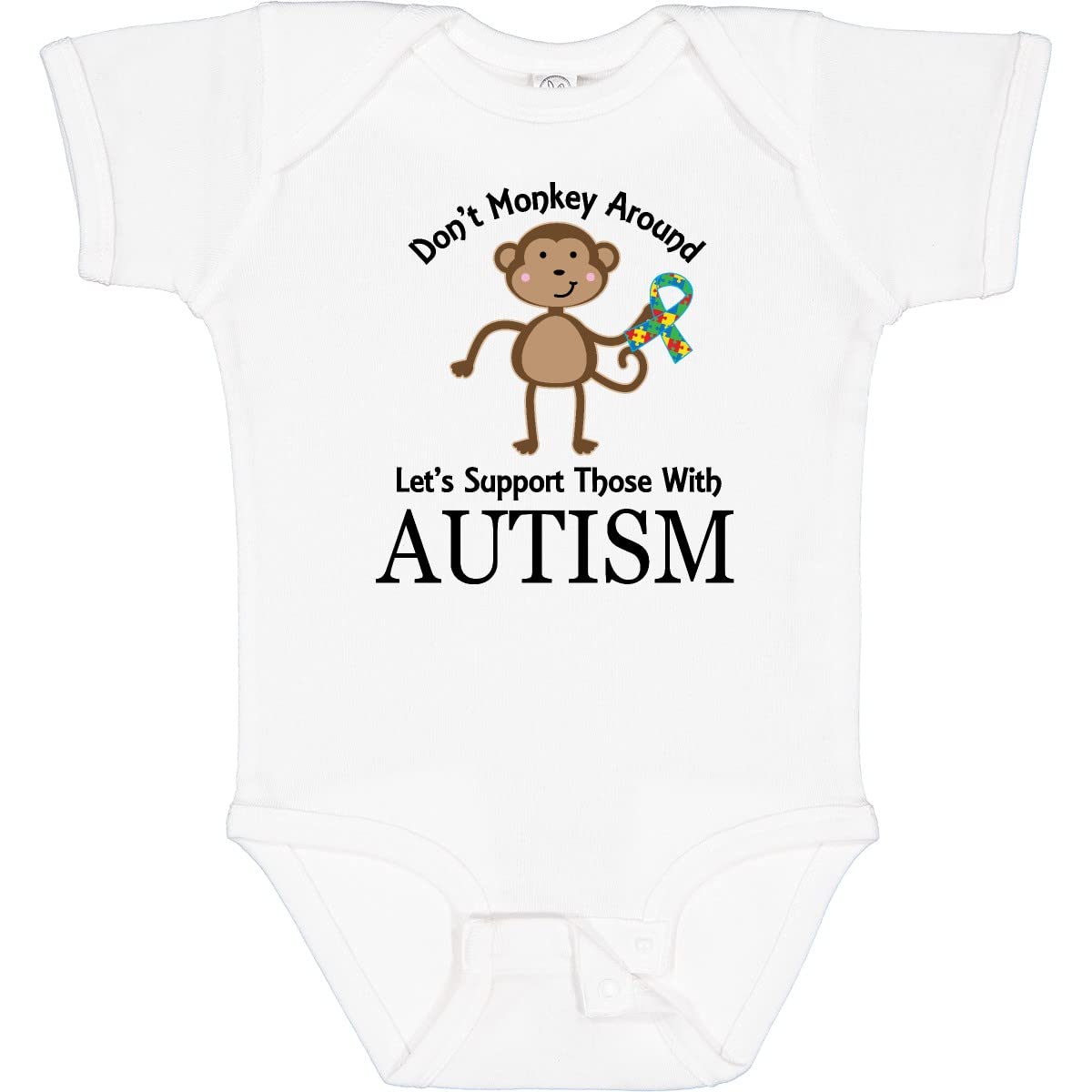 Autism Awareness Support Walk Monkey Baby Bodysuit - Cute Infant Onesie for Autism Acceptance Month & Fundraising Events