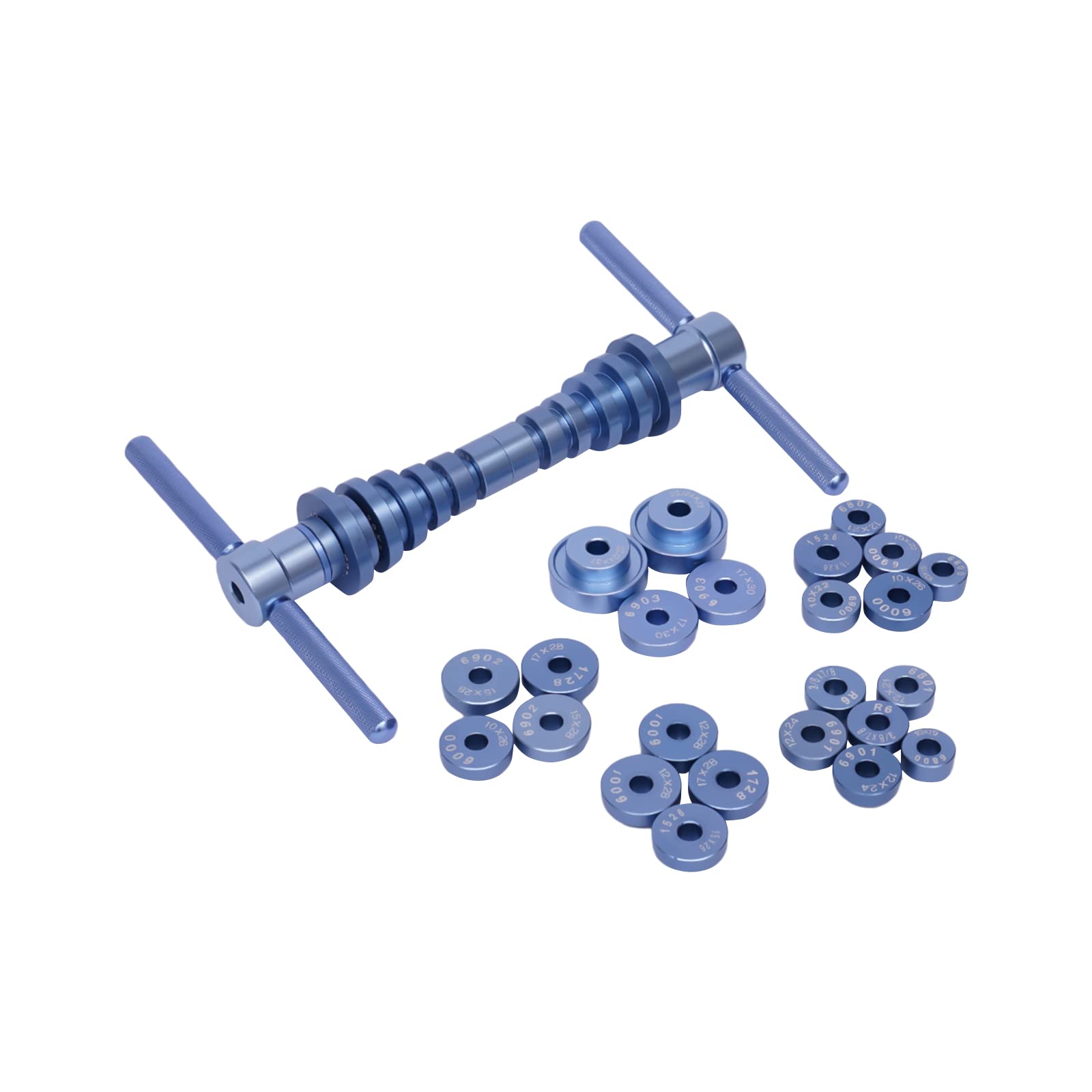 **25-Piece Bicycle Bearing Press Tool Kit - Universal Headset Press for Wheels, Hub, BB Axis Installation & Repair - Includes Flower-Drum, Column Foot & Middle Axle Tools - Perfect for DIY Bike Maintenance & Professional Repairs**