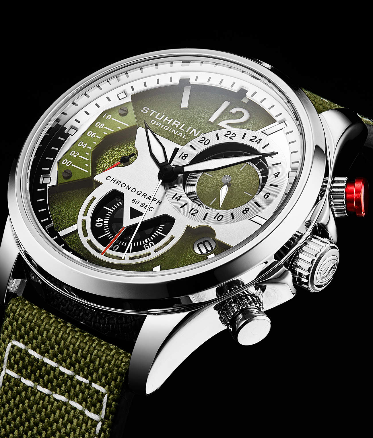 Cordura 4029 Quartz 45mm Aviator Watch - Durable Military-Grade Timepiece for Outdoor Adventures & Aviation Enthusiasts