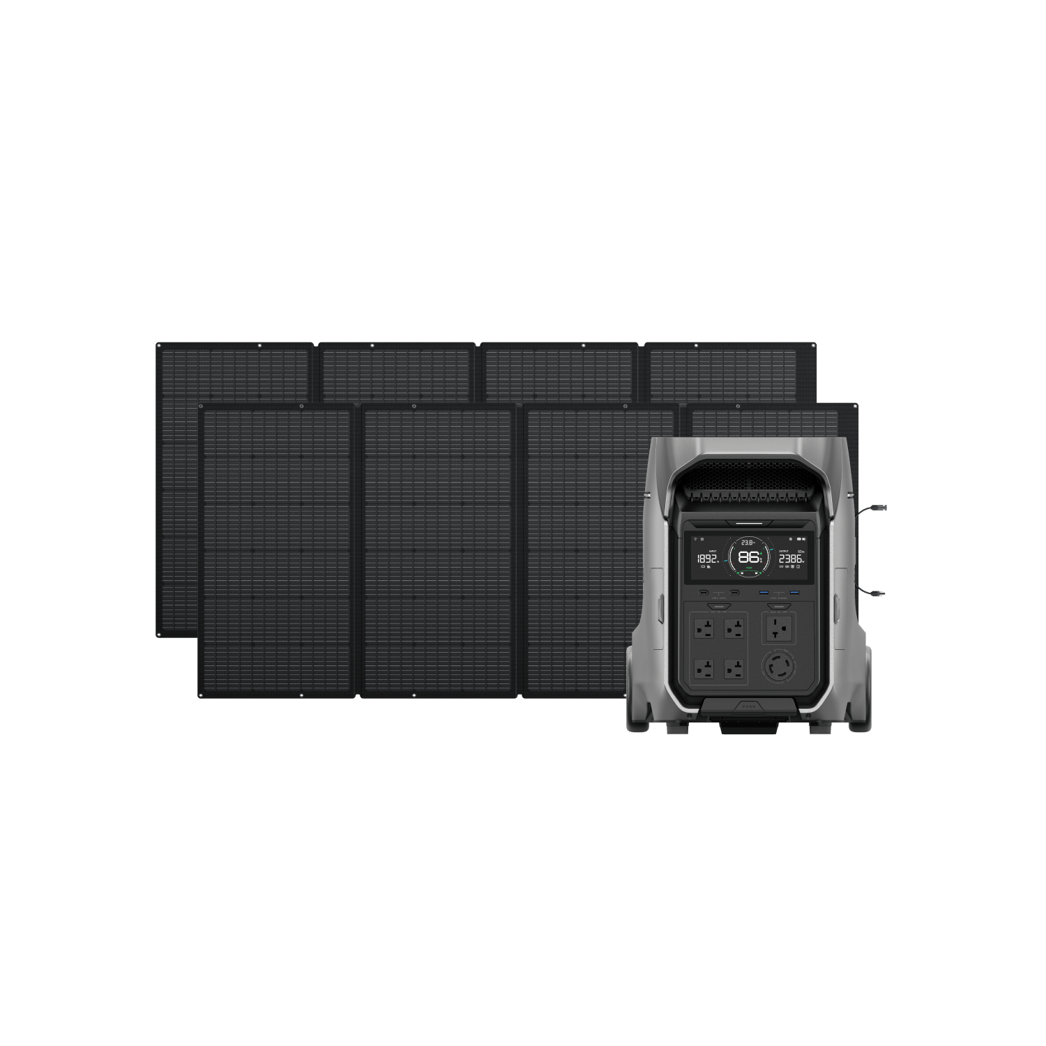 EcoFlow DELTA Pro 3 Portable Solar Generator 3600W | 400W Solar Panel | Home Backup Power for Emergencies, Camping & Off-Grid Living