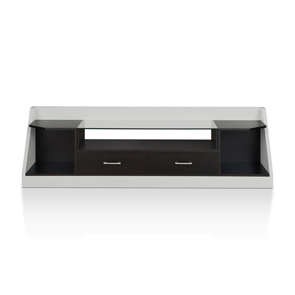 Furniture of America Ardmore Modern 70-Inch TV Stand - Espresso Brown Solid Wood Entertainment Center for Living Room, Bedroom & Home Theater