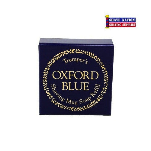 Geo F Trumper Traditional Shaving Soap Refill - Oxford Blue Scent - Luxury Vegan Shaving Cream for Men - Perfect for Wet Shaving & Grooming Routine - Ideal Gift for Father's Day & Birthdays