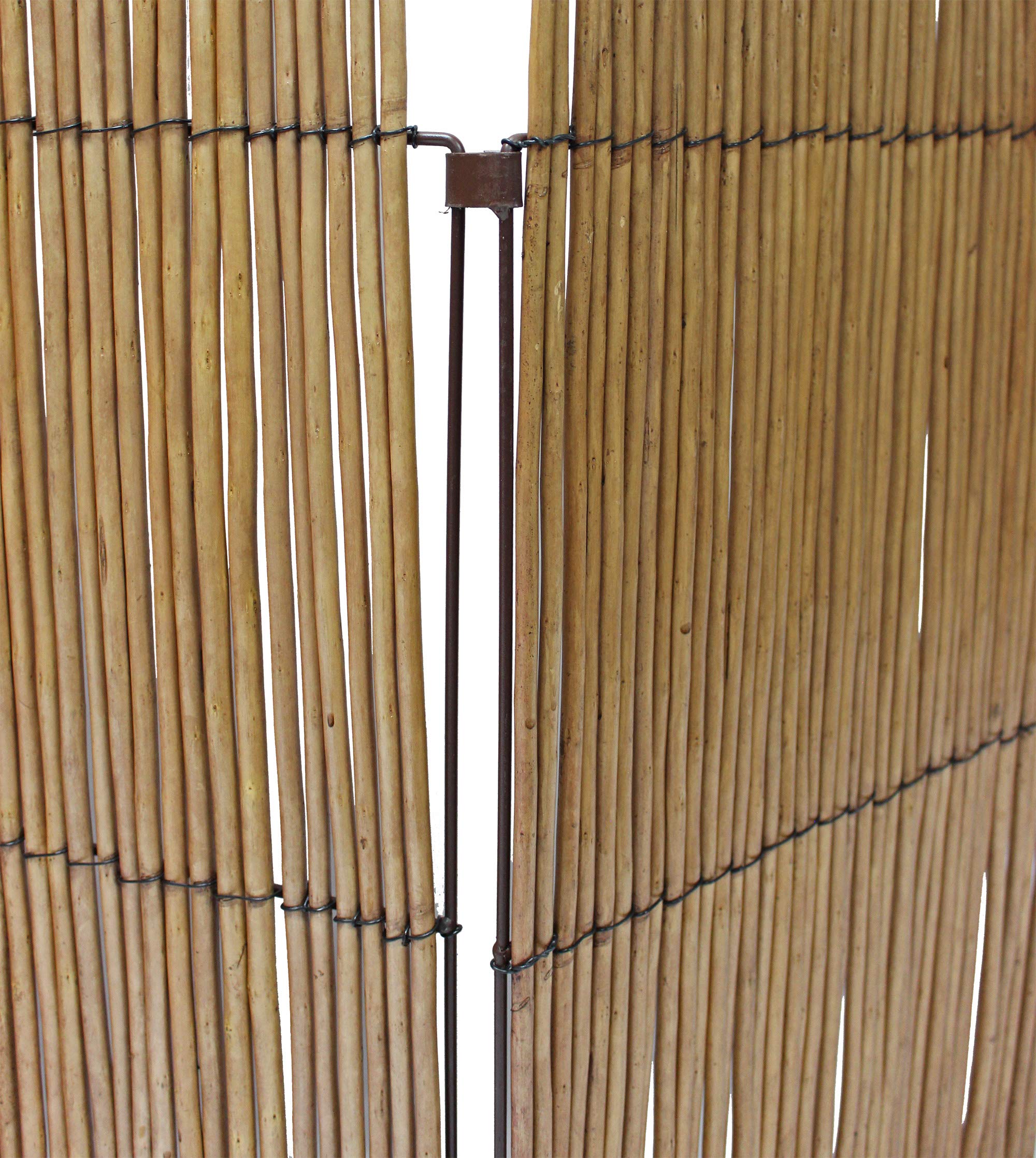69 x 47 Brown Folding Room Divider Screen - Privacy Partition for Home Office, Bedroom & Living Room - Decorative Wooden Panel for Space Separation