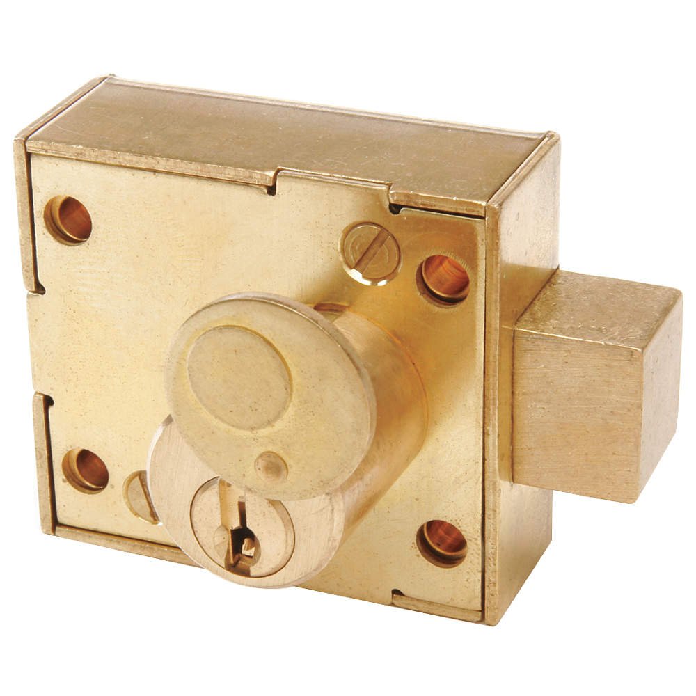 High Security Enclosure Lock with Pin - Durable Raw Brass Cabinet Lock for Storage Boxes, Toolboxes & Mailboxes - Ideal for Home, Office & Industrial Use