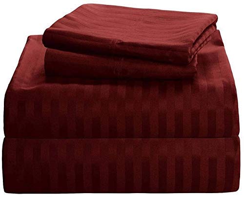 Luxury 650 Thread Count Egyptian Cotton Queen Bed Sheet Set - 4 Piece Deep Pocket (15