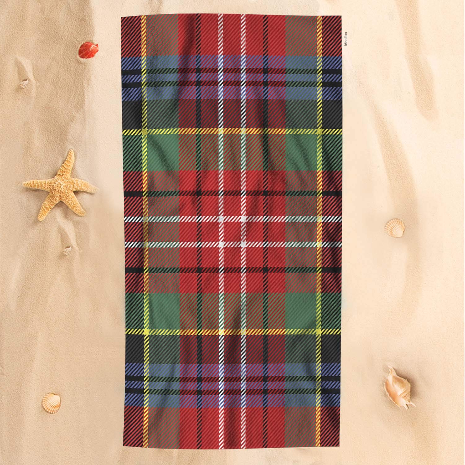 Premium Scottish Plaid Bath Towel - Red & Green Buffalo Tartan Gingham Pattern | Ultra Soft Microfiber for Face, Hands & Body | 32x64 Inch Large Bath, Beach & Gym Towel | Perfect for Christmas Gifts, Home Decor & Spa Days