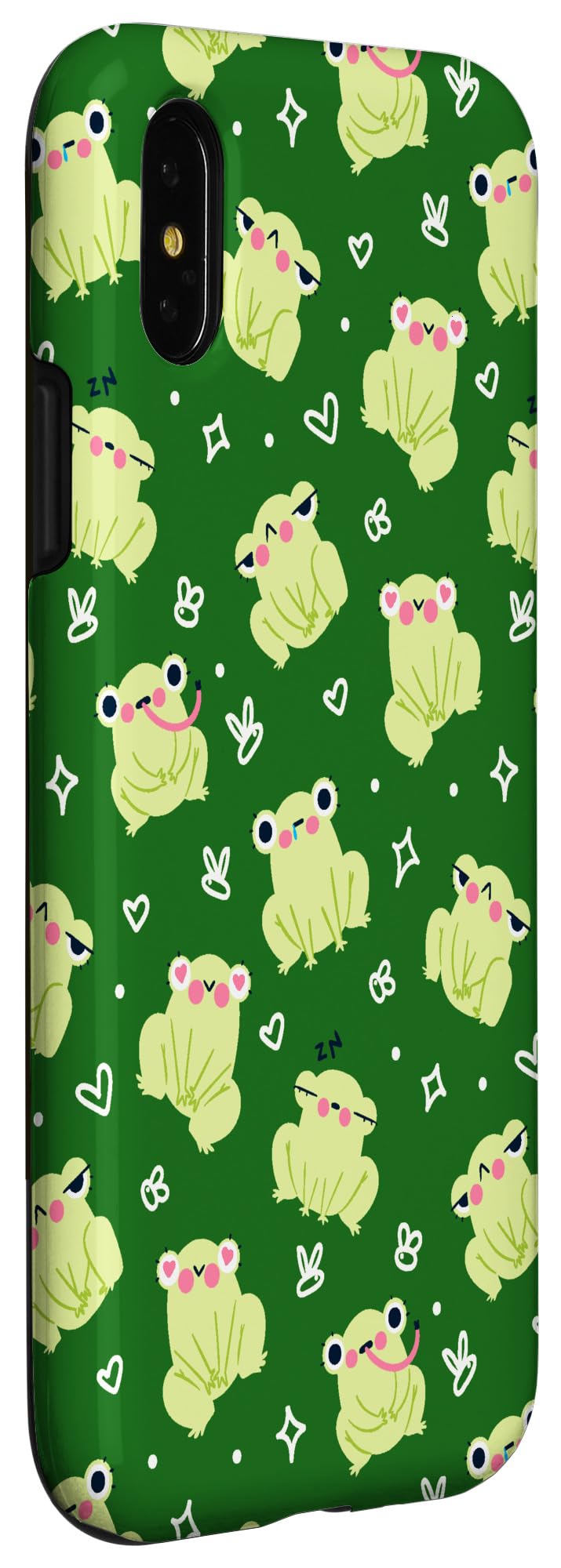 Premium iPhone X/XS Phone Case with Cute Frogs Pattern - Slim Protective Cover for Daily Use, Outdoor Activities & Travel