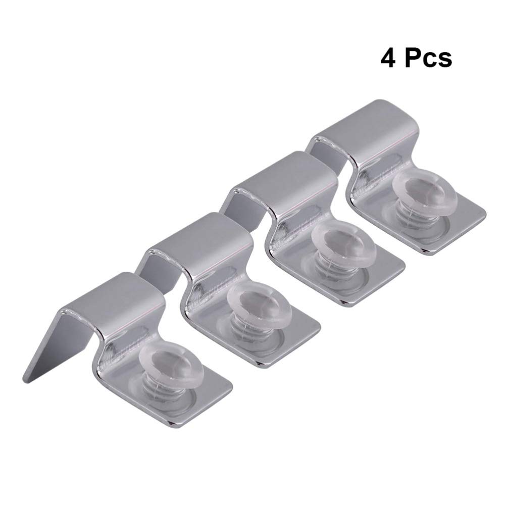 TEHAUX 4pcs Stainless Steel Aquarium Lid Clips - Universal 8mm Fish Tank Cover Support for Glass Tops