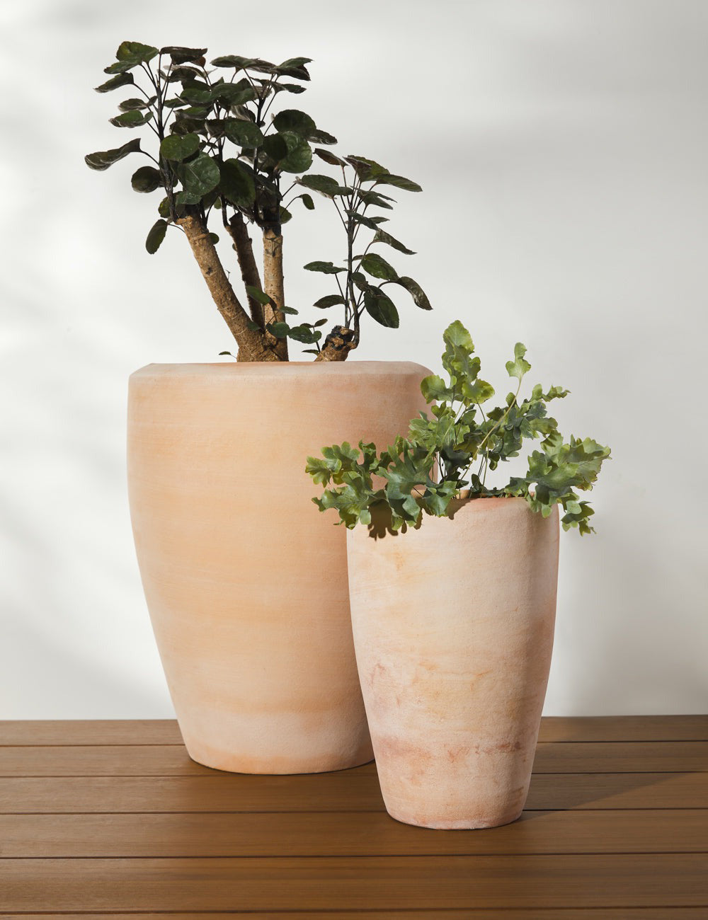 Campania International Abrielle Planter Set of 2 - Modern Outdoor Garden Planters for Patio, Balcony & Home Decor