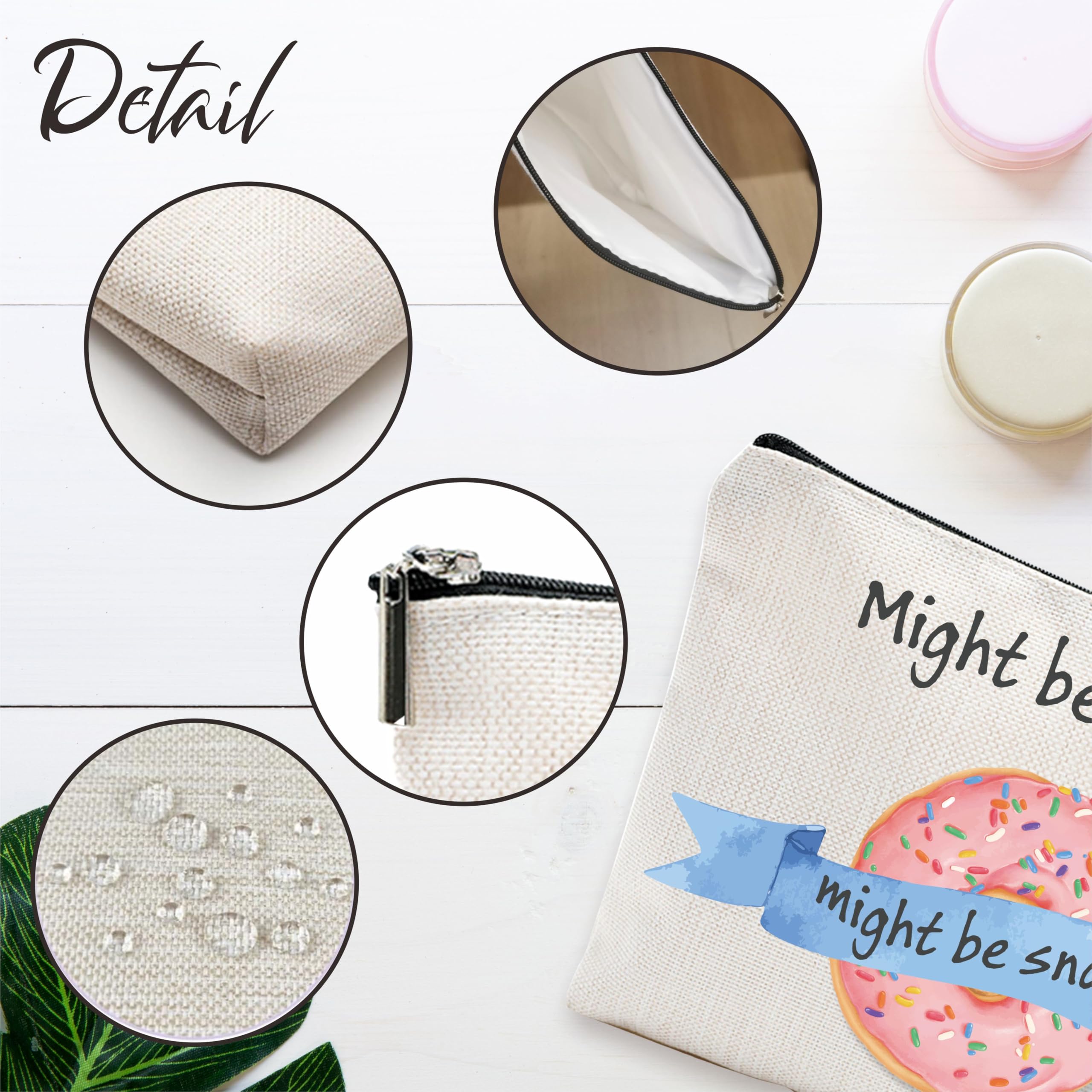 Funny Makeup Bag - Pink Donuts Cosmetic & Toiletry Pouch for Women | Cute Birthday Gift | Perfect for Travel, Gym & Daily Essentials Storage