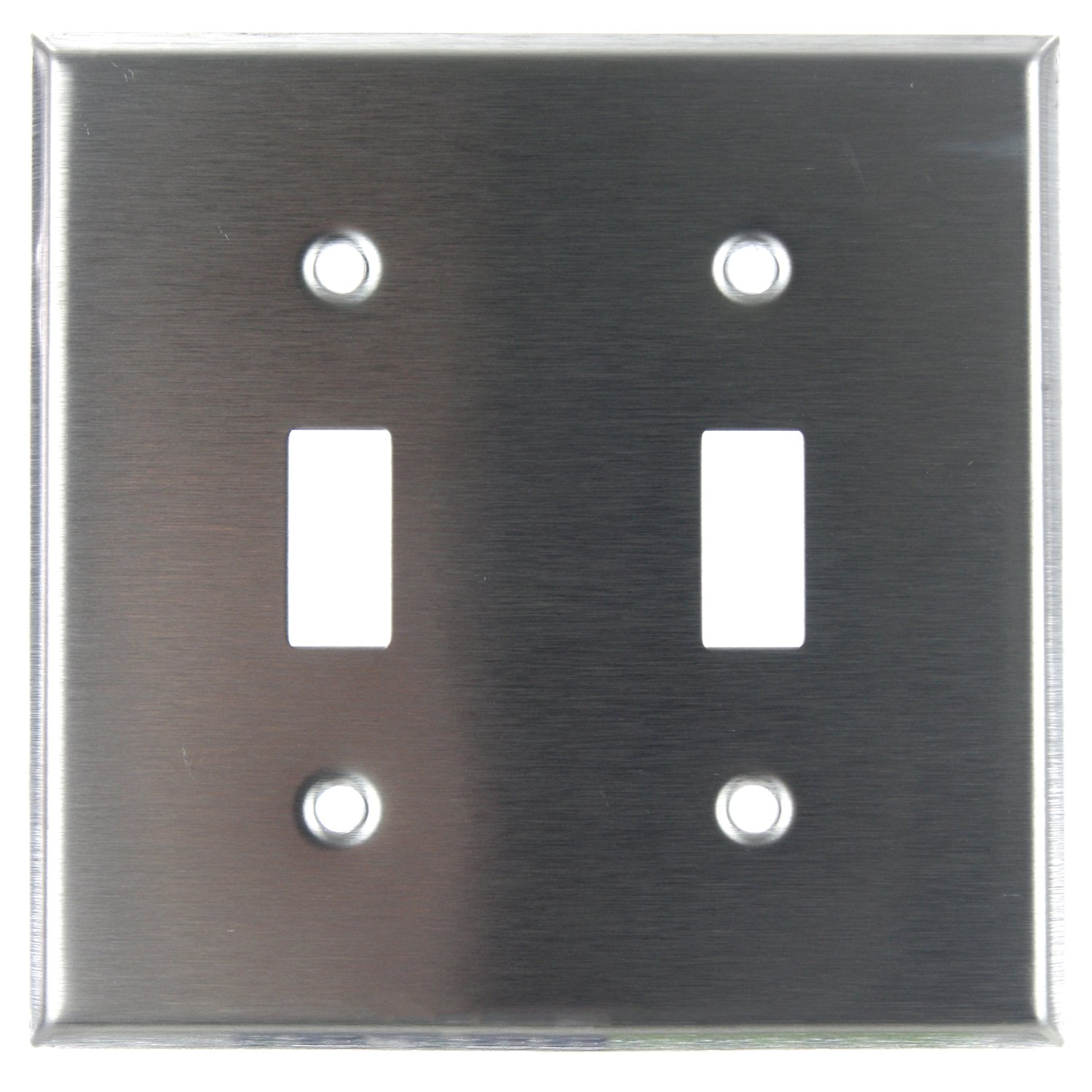 Sunlite 50630-SU 2 Gang Toggle Switch Wall Plate - Standard Size Steel Cover with Smooth Surface & Rounded Edges (1 Pack) - Perfect for Home, Office & Commercial Electrical Installations