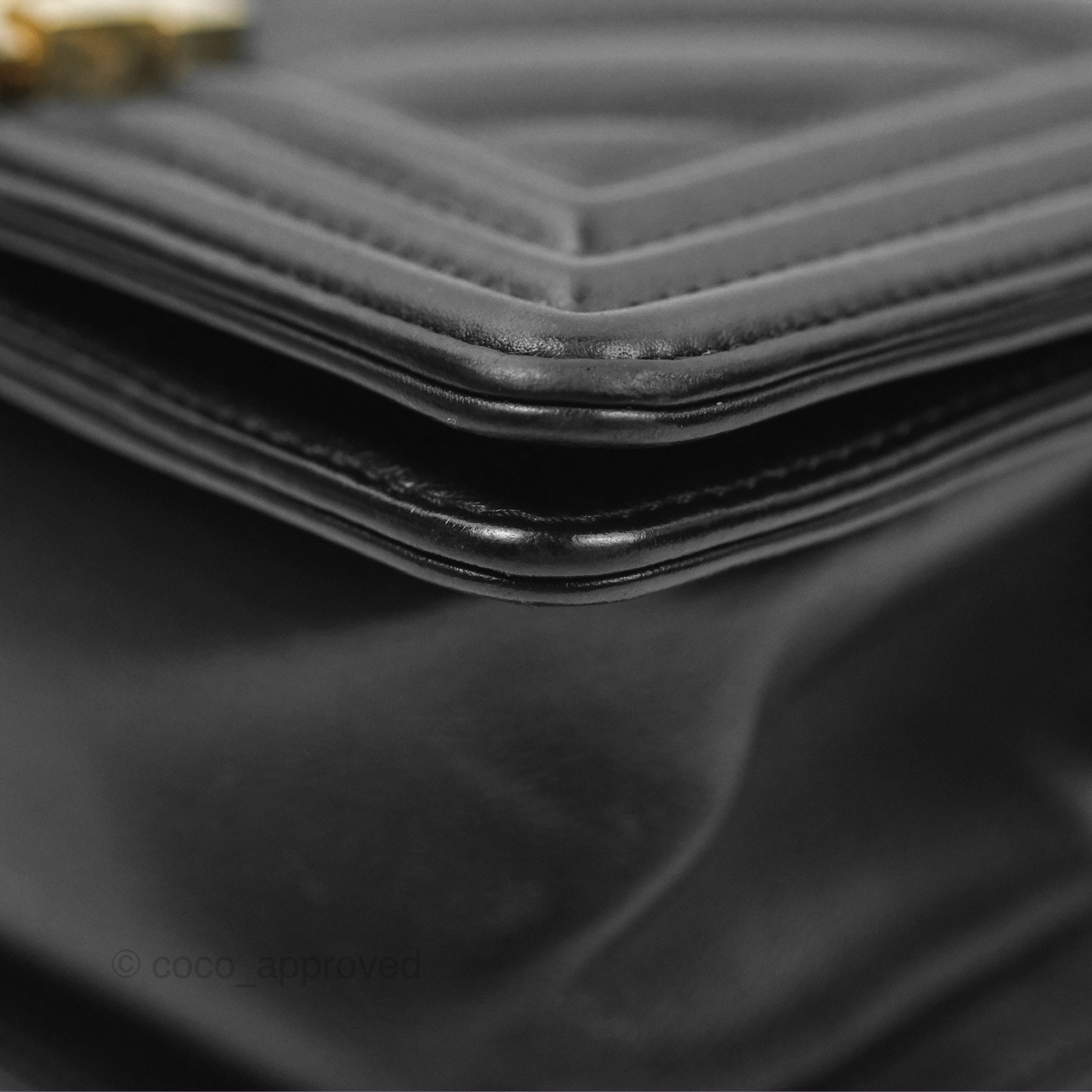 Chanel Chevron Small Boy Bag in Black Calfskin with Gold Hardware - Luxury Crossbody Bag for Women, Perfect for Evening Events & Date Nights