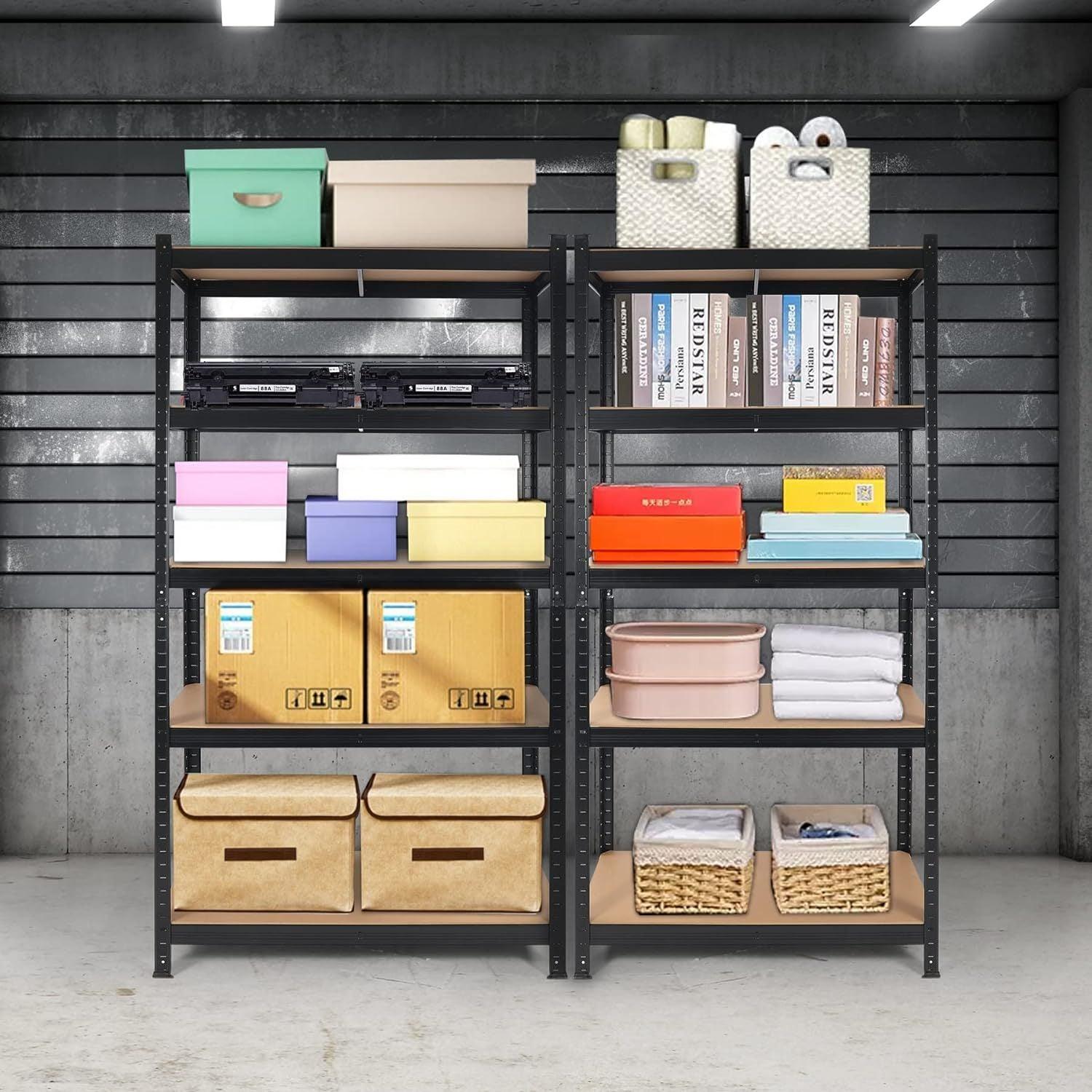 2000LBS Heavy Duty Garage Storage Shelves - Industrial Strength Metal Racking Units for Workshop, Basement & Garage Organization (Perfect for Tools, Car Parts & Home Storage)