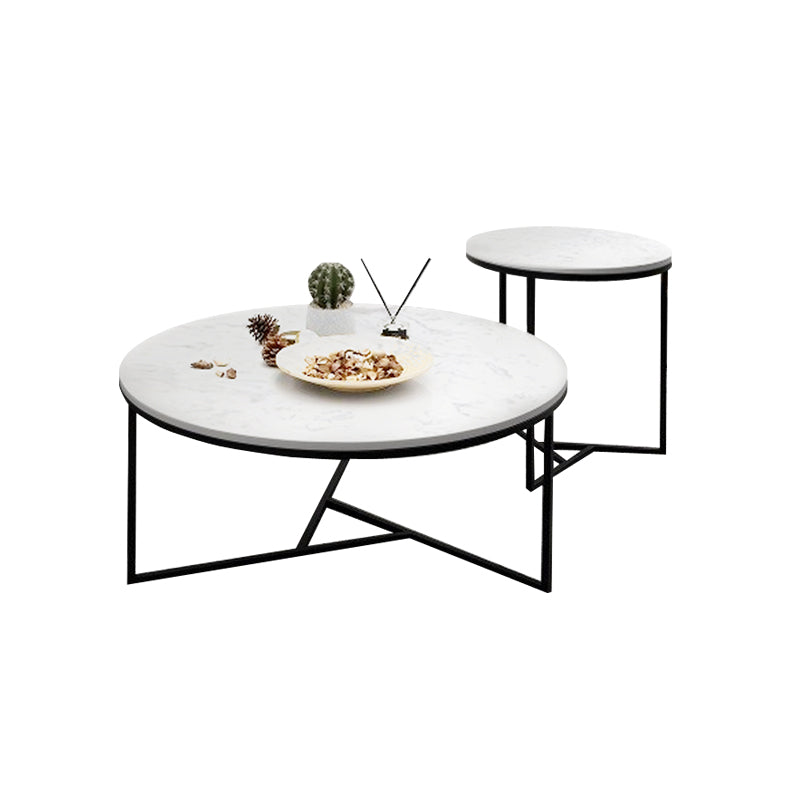 Nordic Modern Round Nesting Coffee Table Set - Minimalist Wooden Side Tables for Living Room, Bedroom & Office - Space-Saving Furniture for Small Apartments & Home Decor