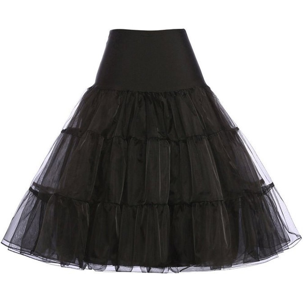 Vintage 50s Retro Petticoat Tutu Skirt for Women - Crinoline Underskirt Half Slip - Perfect for Rockabilly Dresses, Swing Dancing & Retro Fashion Outfits