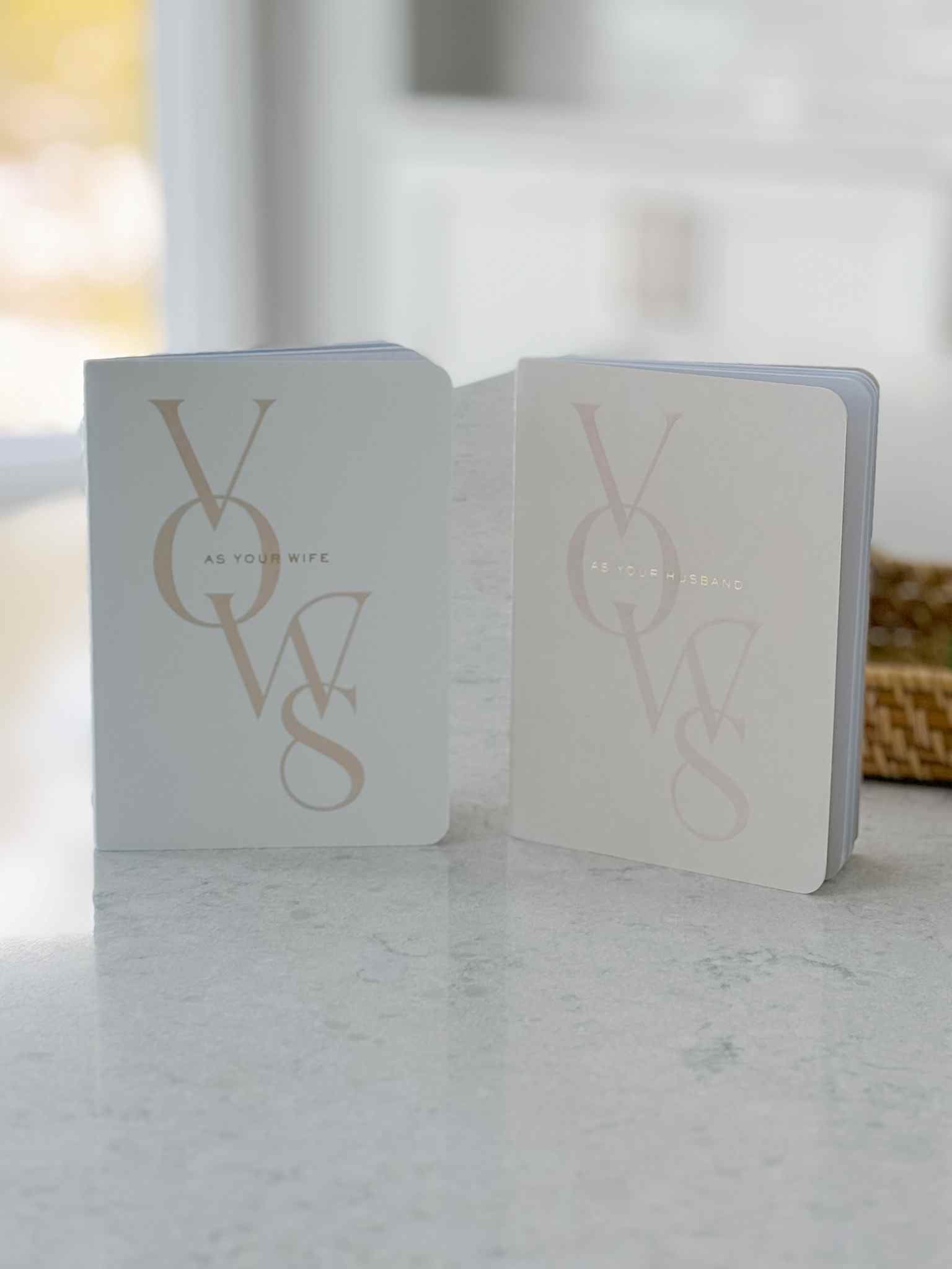 Book of Vows - Set of Two Wedding Vow Books for Couples | Romantic Ceremony Keepsake for Brides & Grooms