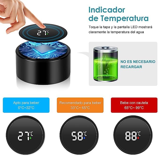 Premium NNS 500ml Stainless Steel Vacuum Insulated Smart Water Bottle with LED Temperature Display | Keeps Hot & Cold for 24 Hours | Perfect for Travel, Hiking, Gym & Outdoor Activities