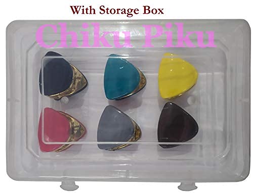 Korean Hair Clips for Girls - 3 Pack Round Plastic Hair Clutches with Storage Box, Scratch-Free Hair Accessories for School, Party & Daily Use