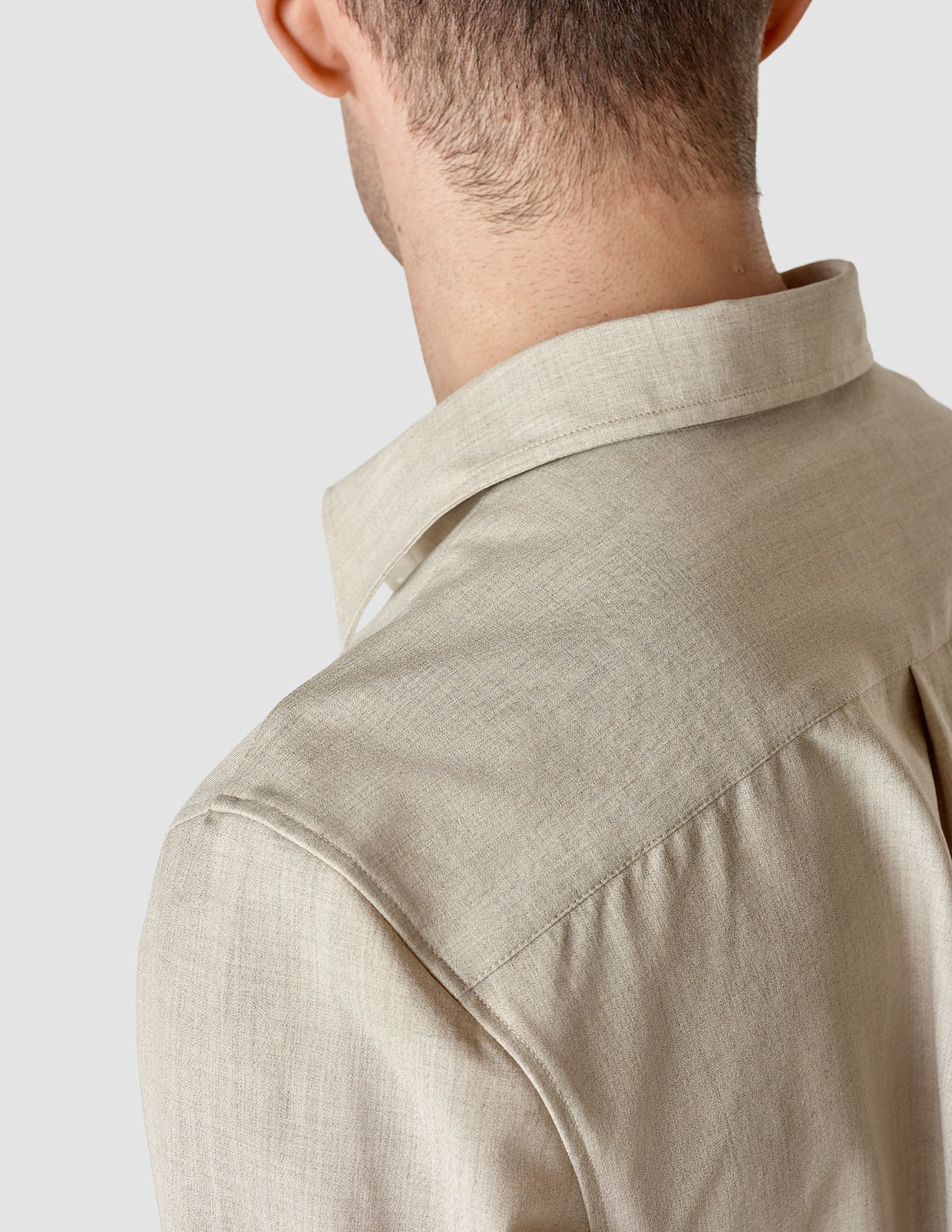 Premium Tech Linen Casual Shirt for Men - Breathable & Comfortable Sandshell Color - Perfect for Summer Outings, Office Wear & Travel