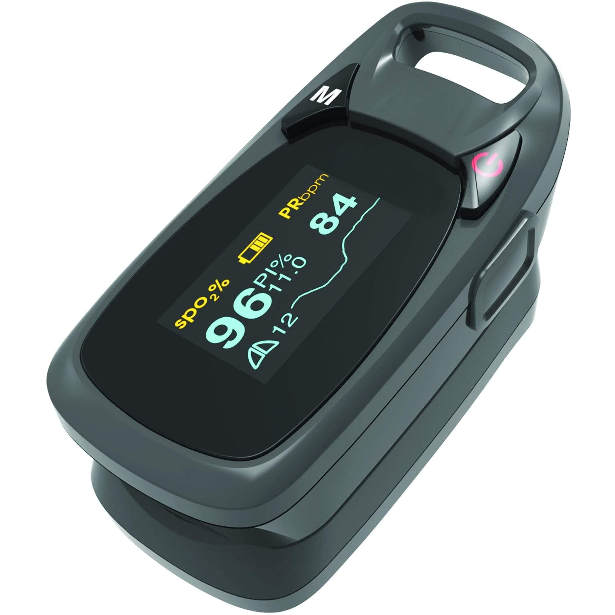 Dr Trust USA Pulse Oximeter 214 (Grey) - Fingertip Oxygen Monitor for Blood Oxygen Saturation & Heart Rate - Ideal for Home Use, Travel, and Sports Activities