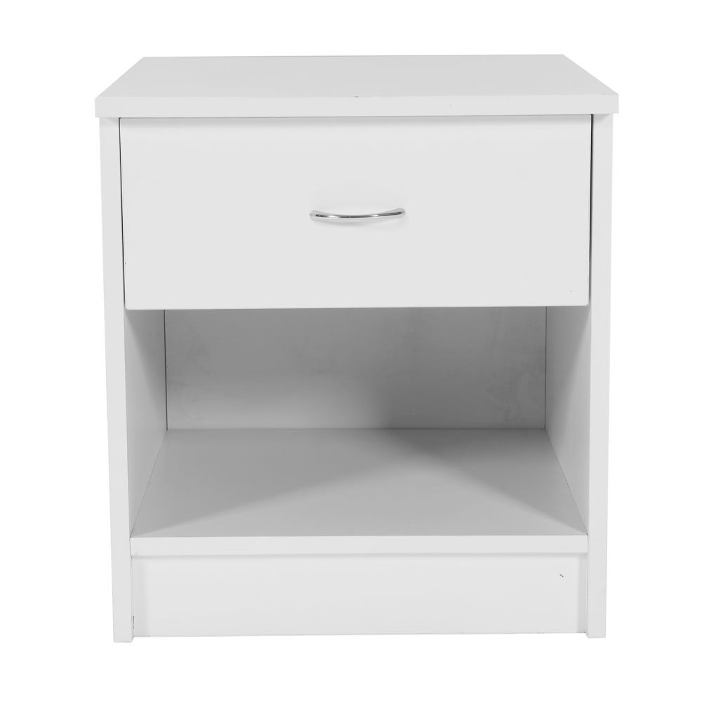 2-Piece White FCH Night Stands with Drawers - Modern Bedside Tables for Bedroom, Living Room & Office Storage
