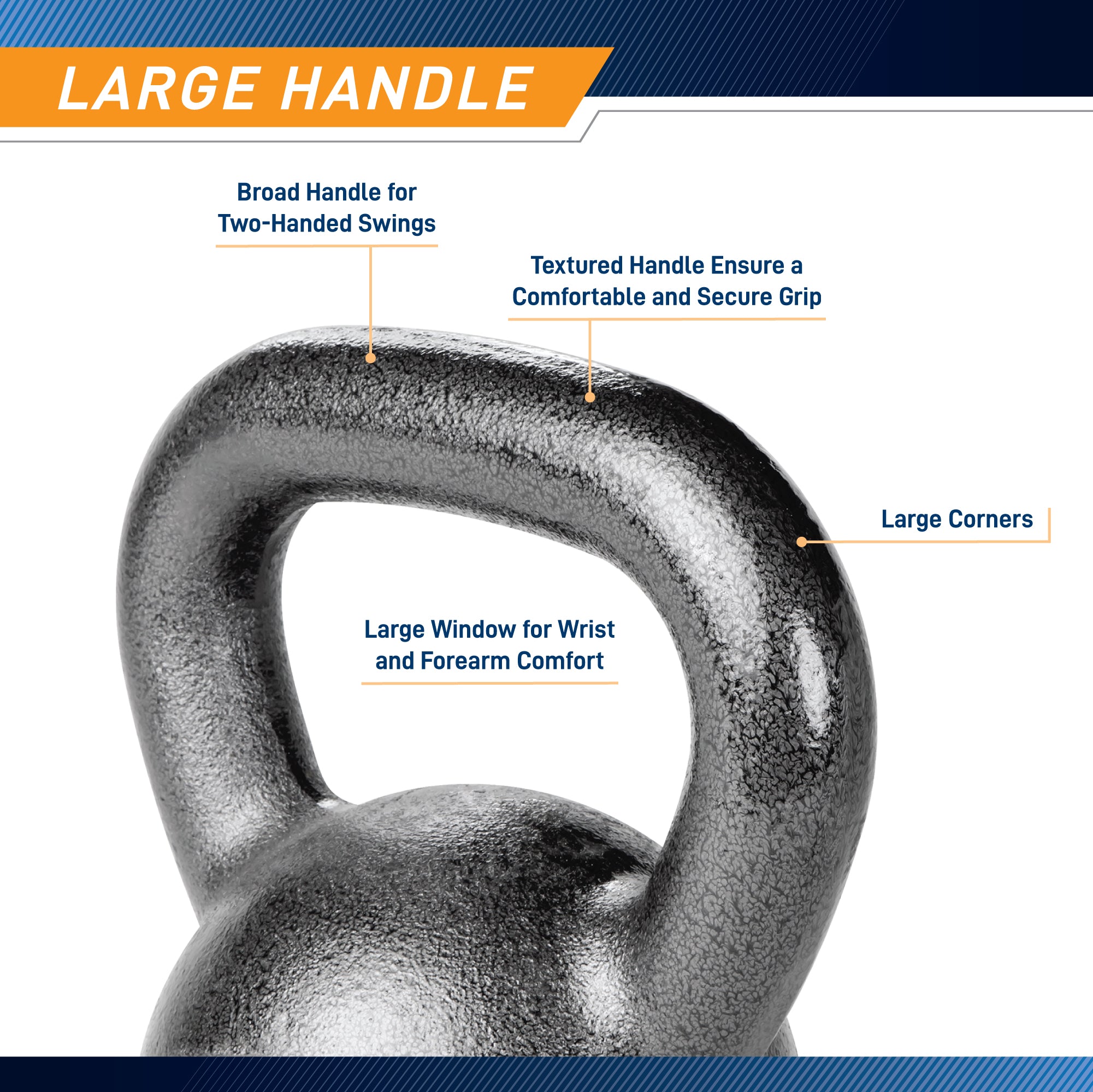 25lb Hammertone Kettlebell - Heavy Duty Cast Iron Workout Weight for Strength Training, CrossFit & Home Gym | HKB 025 | Perfect for HIIT, Functional Fitness & Muscle Building