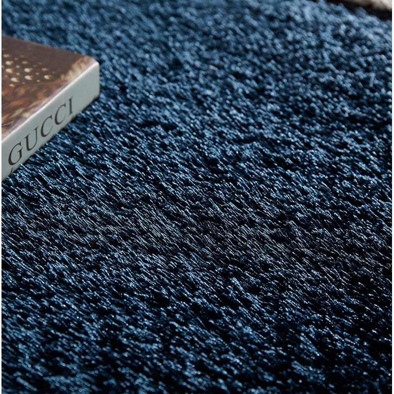 Aria Collection Soft Pile Hand Tufted Shag Area Rug - Blue 4' x 6' - Plush Living Room Rug for Cozy Bedroom & Nursery Decor
